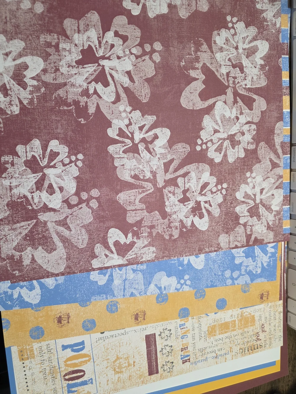 Close To My Heart Laid Back Paper Packet - Pink Floral